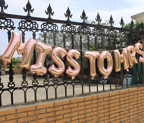 Miniatura 7 de Glanzzeit 16pulgadas Globos color oro rosa con forma de las letras del alfabeto de la A a la Z 0 al 9, globos de aluminio para bodas, bailes de