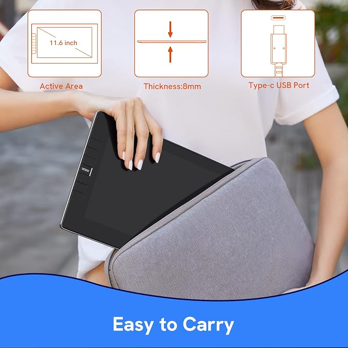 Tablet gráfica VEIKK VK1200 con pantalla de 11.6 pulgadas miniatura 7