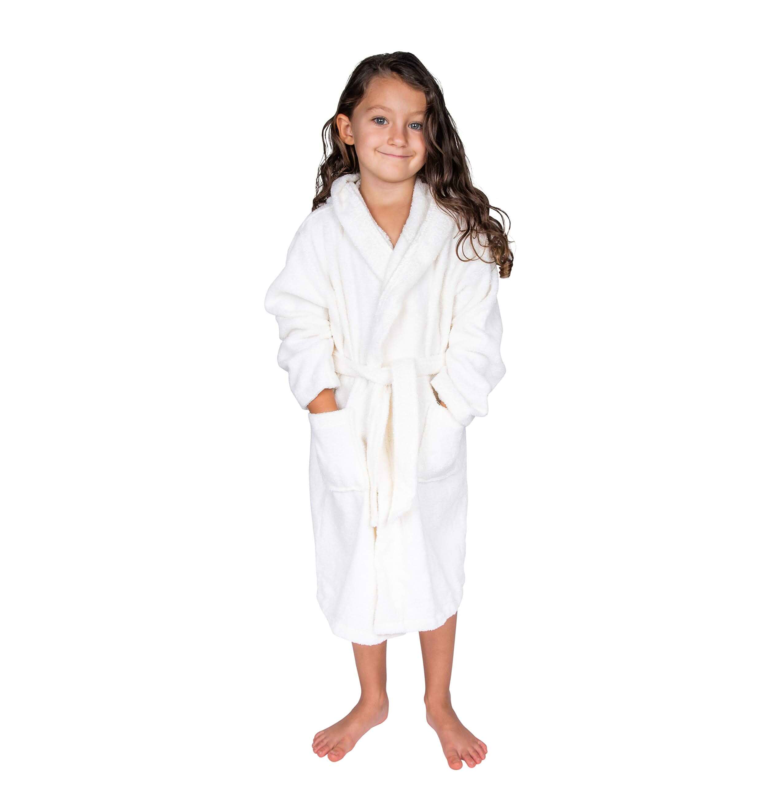 BAGNO MILANO Organic Turkish Cotton & Acrylic Boys Girls Hooded Bathrobe