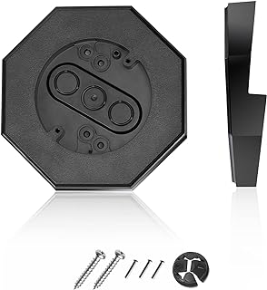 Vinyl Siding Light Mounting Block, 8141 Siding Mounting Block with Built-in Box, Outdoor Light Mounting Block for 1/2 inch Lap Double, Black, 1 Pack