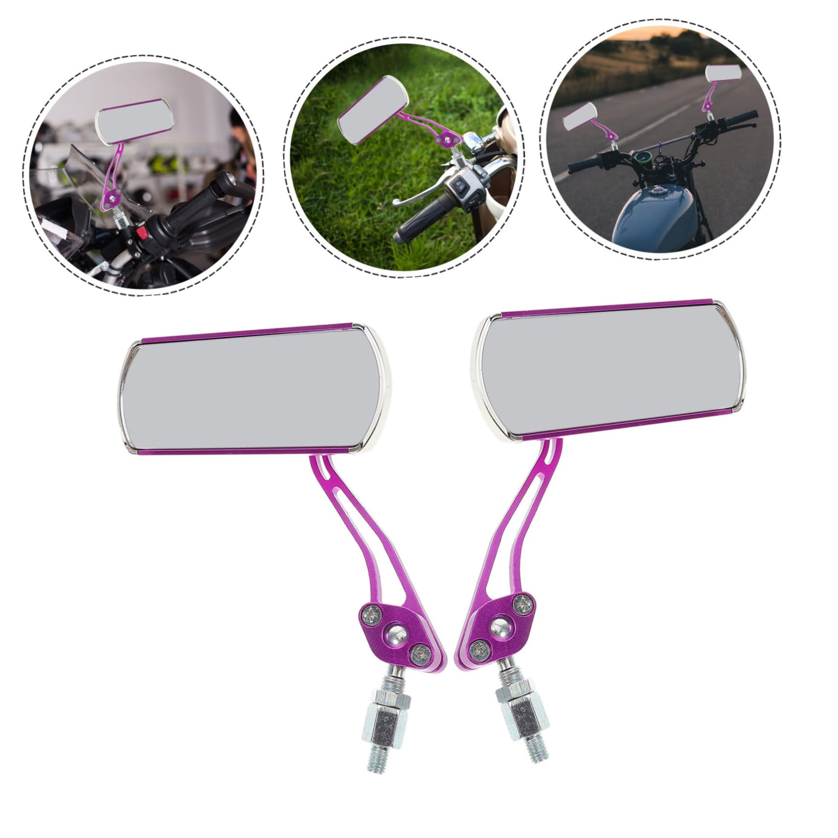 KOMBIUDA Specchietto Retrovisore Per Bici Elettrica Scooter Accessori Visibilità Chiara Design Multifunzionale Resistente Durevole Facile Installazione Regolazione Angolazione