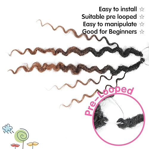 Miniatura 5 de Fulcrum Goddess Locs - Cabello de ganchillo de 10 pulgadas, 8 paquetes de cabello sintético de ganchillo Goddess para mujeres negras, cabello de