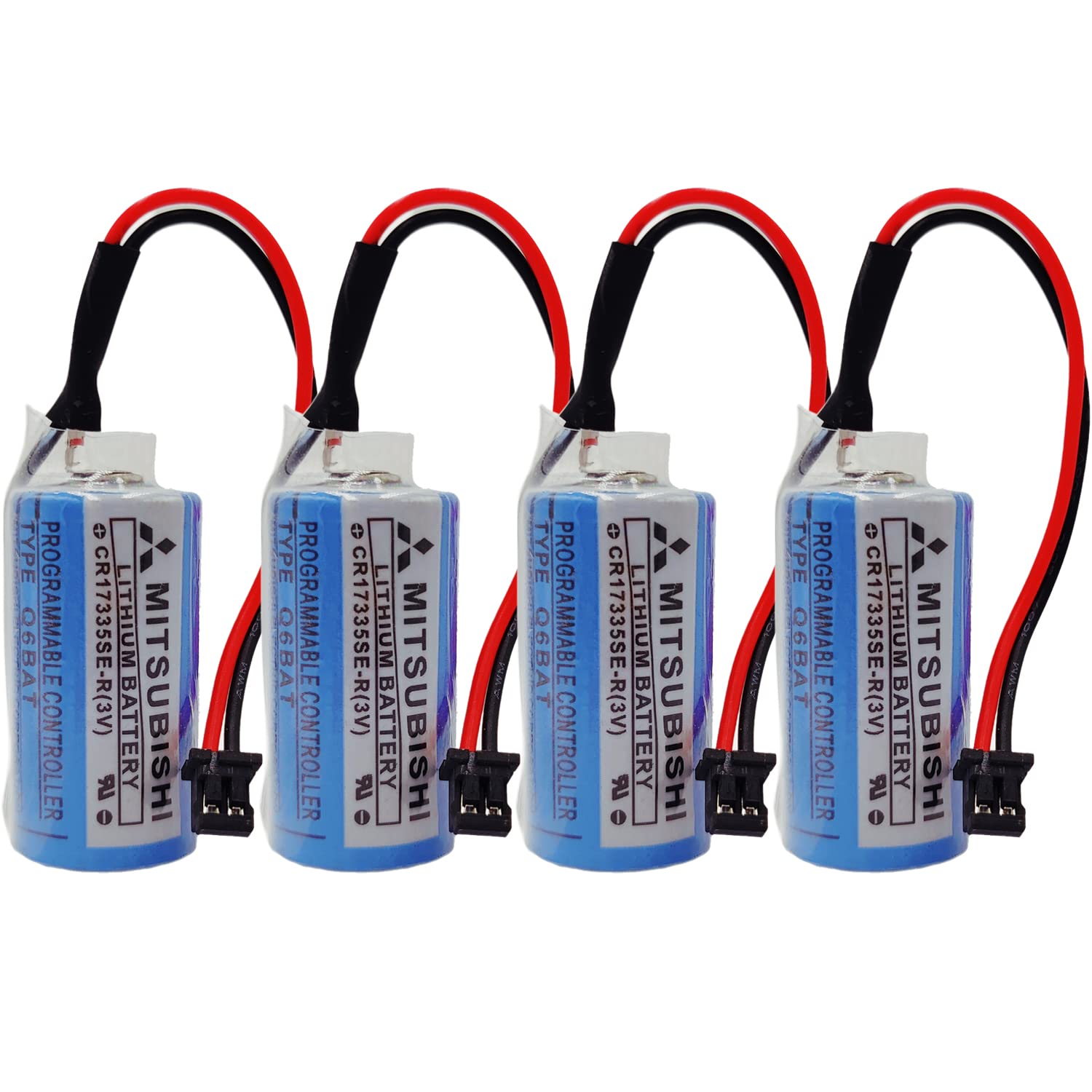 Q6BAT CR17335SE-R - Batteria di ricambio al litio da 3 V, 1800 mAh, per sistema QNS Q6BAT, CR17335SE-R, 4 pezzi