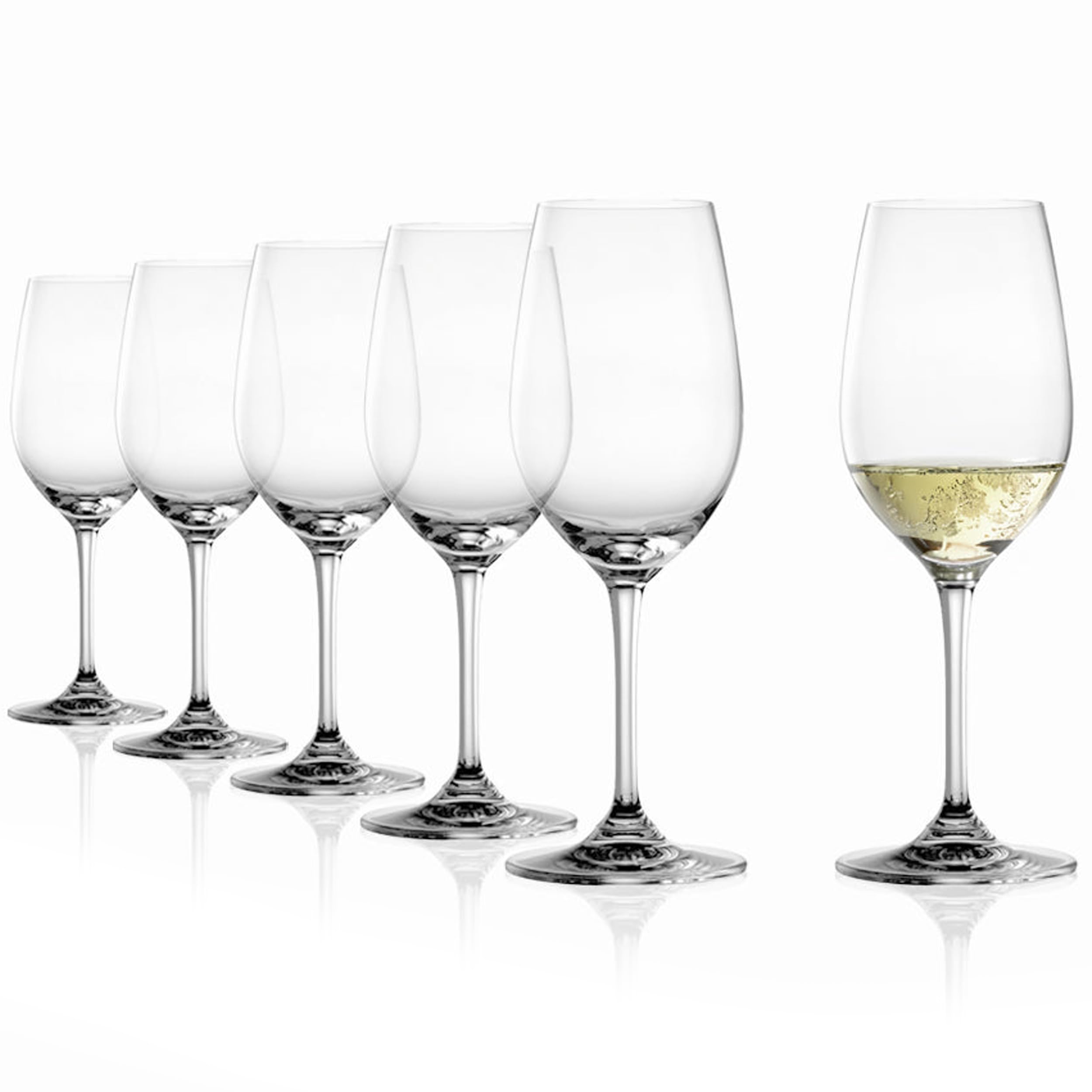 Stölzle Lausitz Kieliszki do Wina Białego Event Zestaw 6 szt., 360 ml – Kryształowe Kieliszki na Wina Białe i Średnie Czerwone – Eleganckie, Trwałe i Zmywarkoodporne, Wyprodukowane w Niemczech