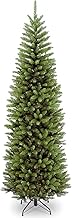Abaseen Green Pine Pencil Slim Artificial Christmas Tree with bushy thick Branch Tips & Metal Stand (6ft (180cm))