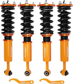 Coilovers Adjustable Height for Lexus IS250/IS350 RWD 2006-2013, for Lexus IS F RWD 2008-2014, Height Adjustable Coilovers Suspension Kit, Preset Damping Shock Absorber Struts, Lowering Kit Gold