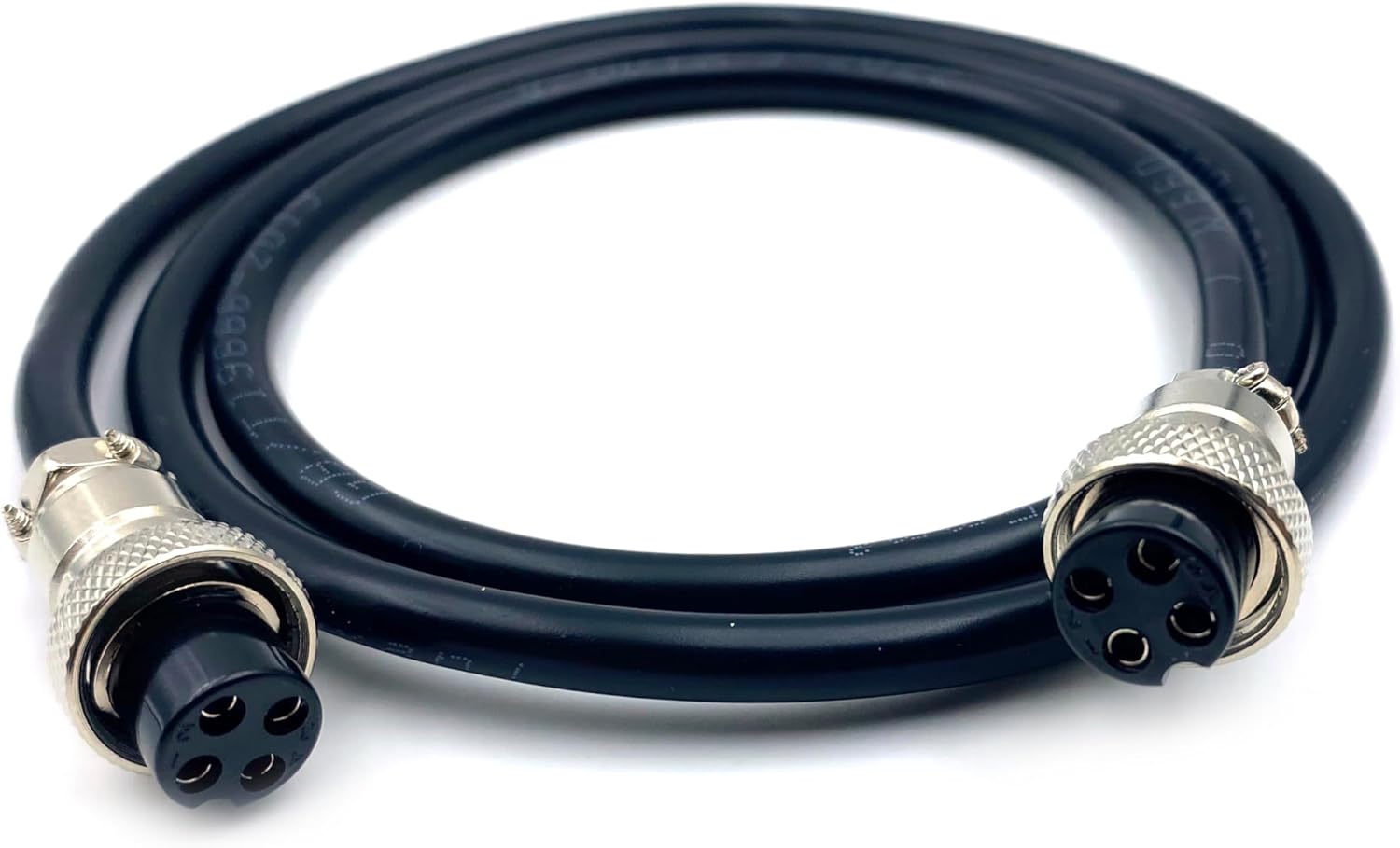 29.53 ft GX16 4 Pin Double Female Head Aviation Cordset, GX16 4Pins Female to Female Connector Electrical Cable Panel Mount Circular Metal Aviation Adapter Cordset for Ships 20AWG (9meter)