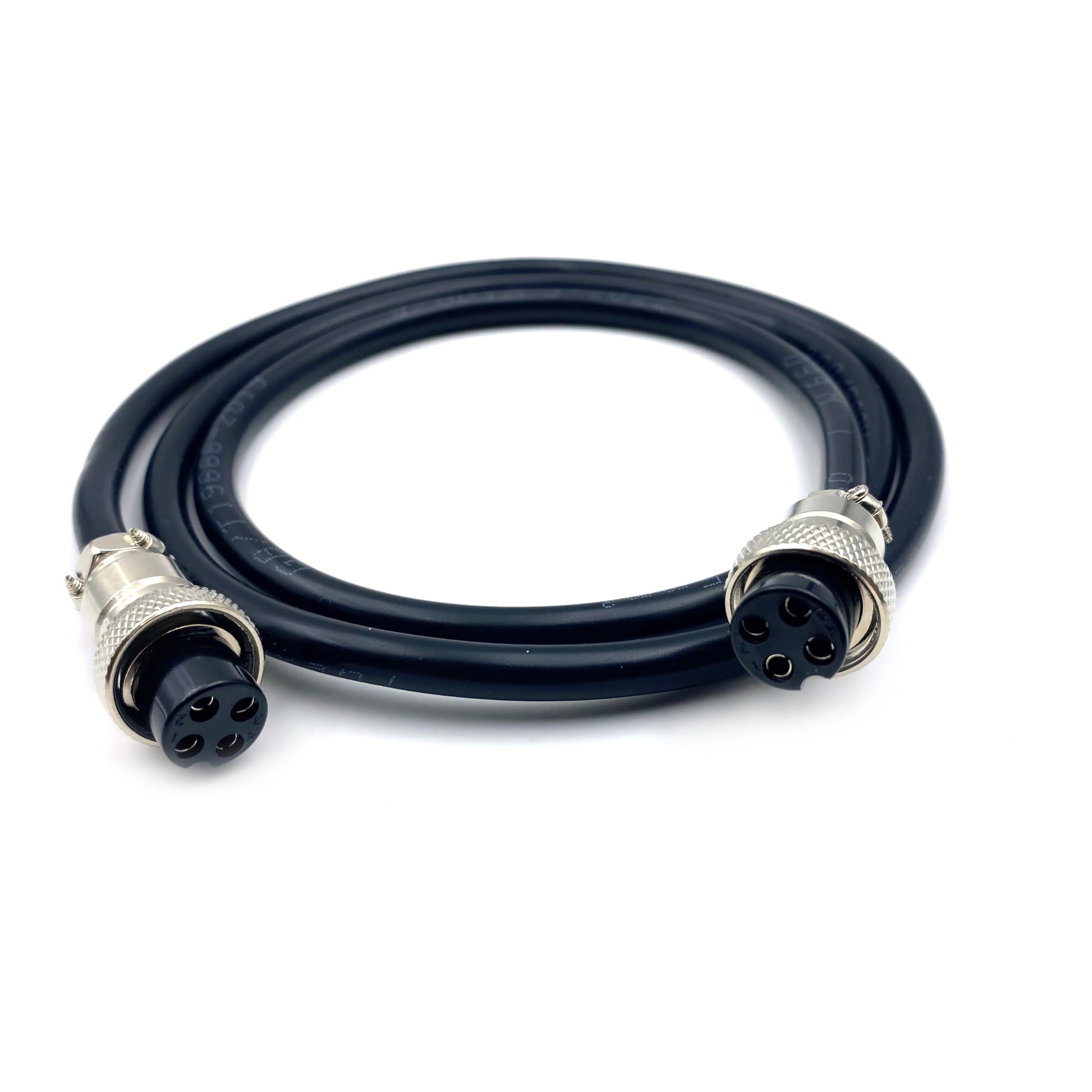 3.28 ft GX16 4 Pin Double Female Head Aviation Cordset, GX16 4Pins Female to Female Connector Electrical Cable Panel Mount Circular Metal Aviation