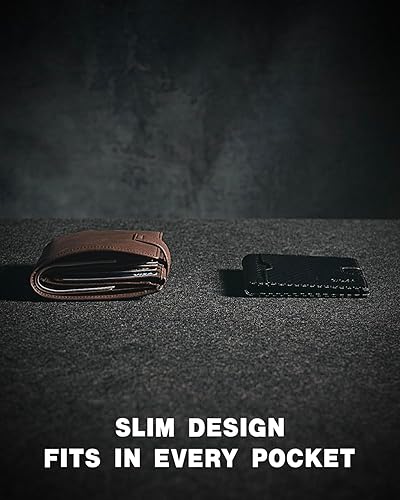 Miniatura 3 de Zitahli Mens Slim Wallet with Money Clip RFID Blocking Bifold Credit Card Holder for Men with ID Window and Gift Box Fitting up to 10 Cards