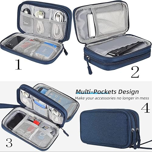 Miniatura 4 de Organizador electrónico para cable de viaje, bolsa de accesorios electrónicos, bolsa organizadora de accesorios electrónicos para banco de energía,