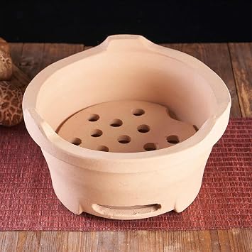 Pottery Clay Charcoal Stove, Small Clay Grilling Stove, Multipurpose Outdoor Charcoal Stove, Portable Wood Stove for Camping, Tabletop Outdoor Accessories28cm/11in