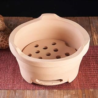 Pottery Clay Charcoal Stove, Small Clay Grilling Stove, Multipurpose Outdoor Charcoal Stove, Portable Wood Stove for Camping, Tabletop Outdoor Accessories(28cm/11in)