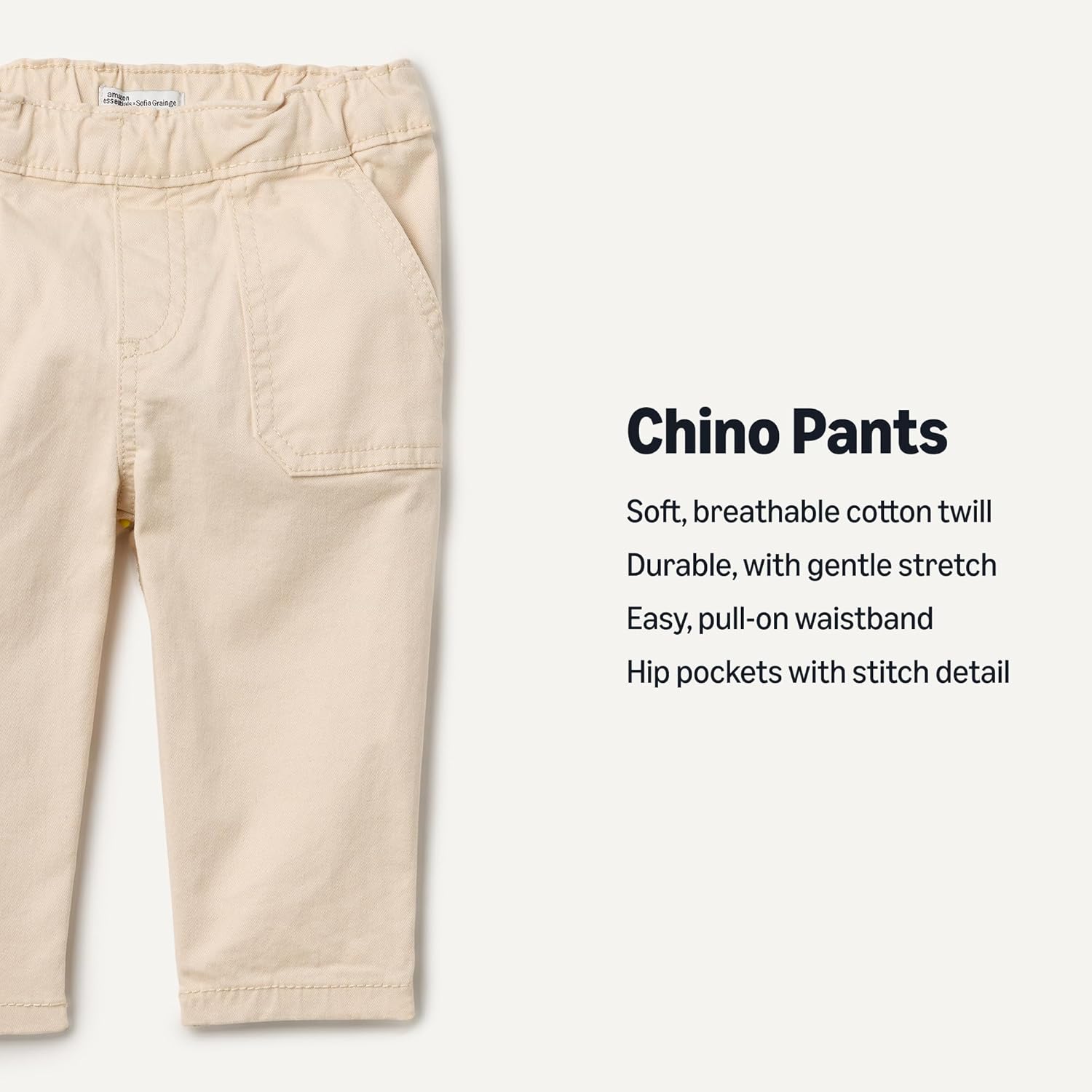 Amazon Essentials x Sofia Grainge Unisex Toddlers and Babies' Stretch Chino - Image 3