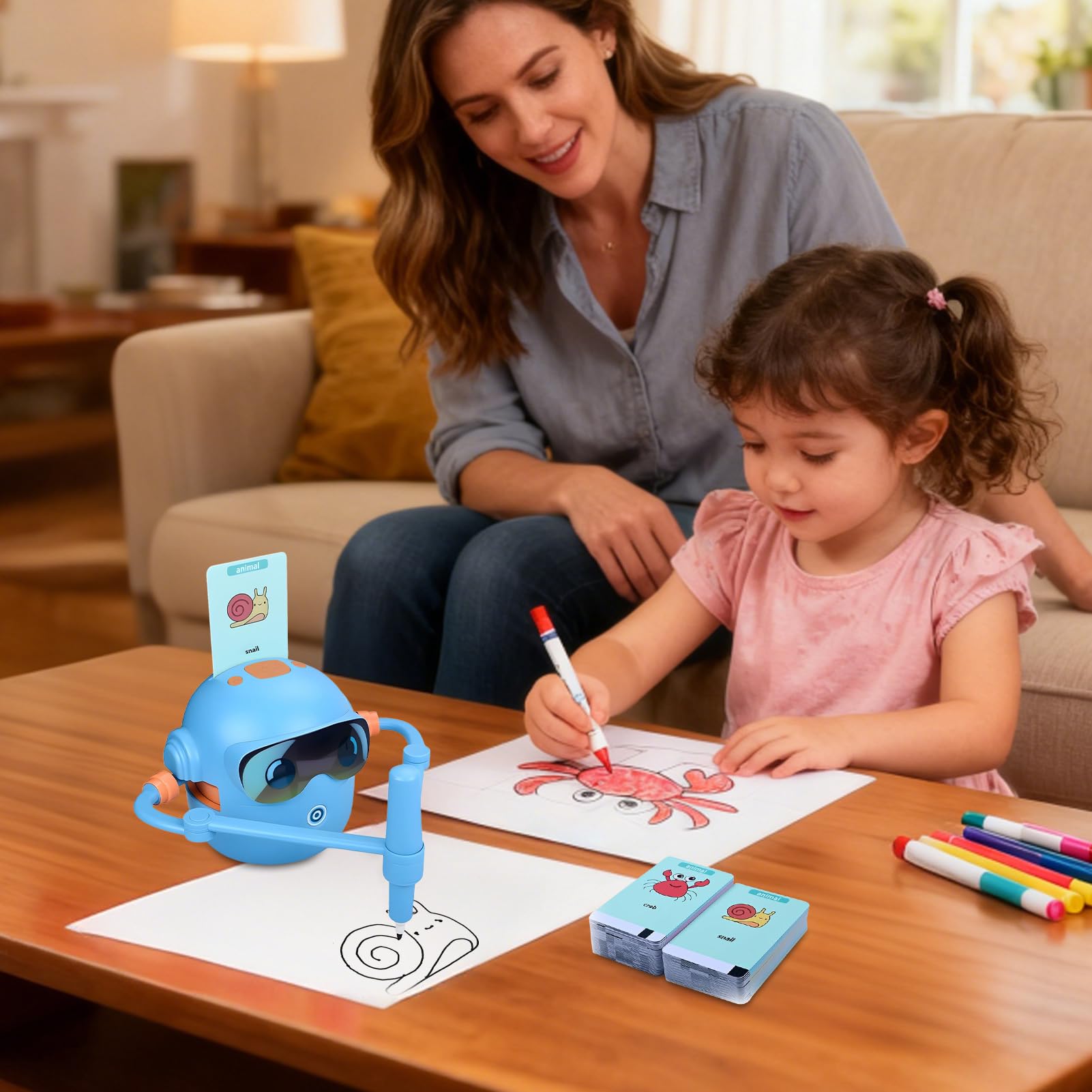 Robot Per La Pittura Giocattoli Educativi Per L'Apprendimento | Robot da Pittura Intelligente e Interattivo Per Bambini, Ragazzi E Ragazze, Ideale Per Viaggi, Scuola E Asilo Infantile