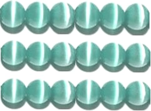 Teal - 6mm Cats Eye bead Strands Grade"A" Fibre optic, 32 Colours to choose from Teal