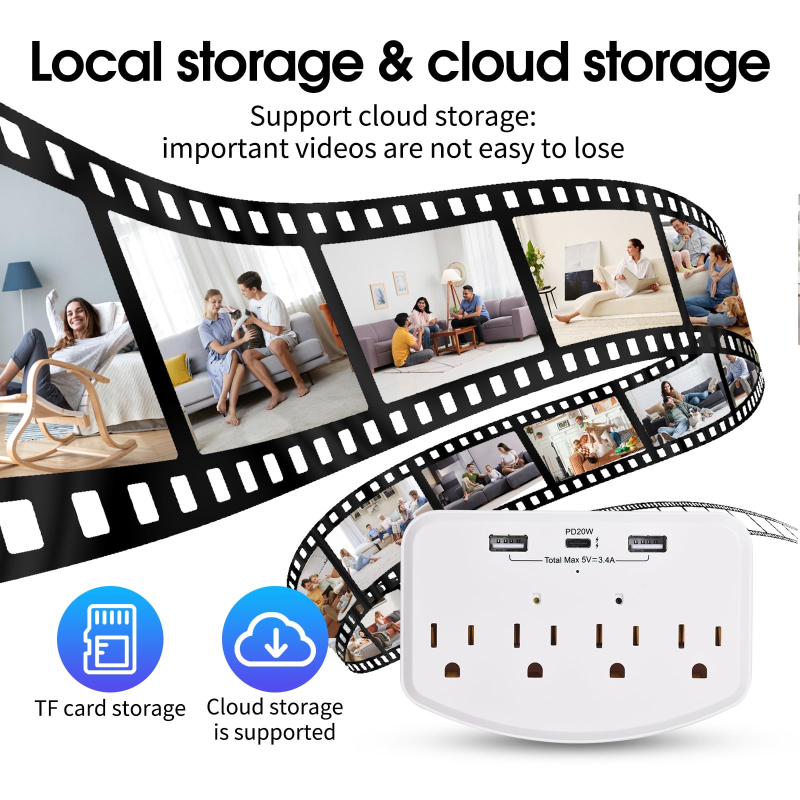 Hidden Camera - 1080p HD Camera - Nanny cam for Home Security - WiFi Wall-Mounted Cameras — view 7