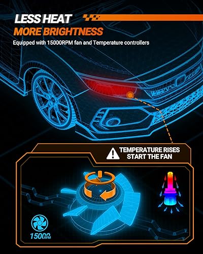 Miniatura 6 de SEALIGHT Bombillas LED H13 9008, 28000 lúmenes, 600% de brillo, 6500 K, blanco frío, bombillas H13 de haz hiLo, repuesto halógeno de luz antiniebla