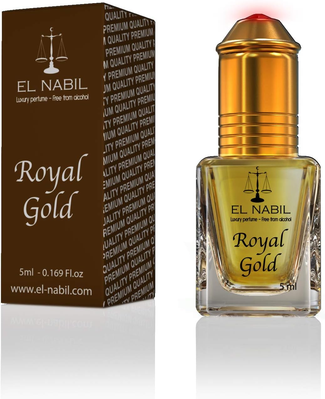 Royal Gold 5 ml Perfume Fragrance - El Nabil Misk Musk Perfume Oil for Men and Women - Oil Attar Scent