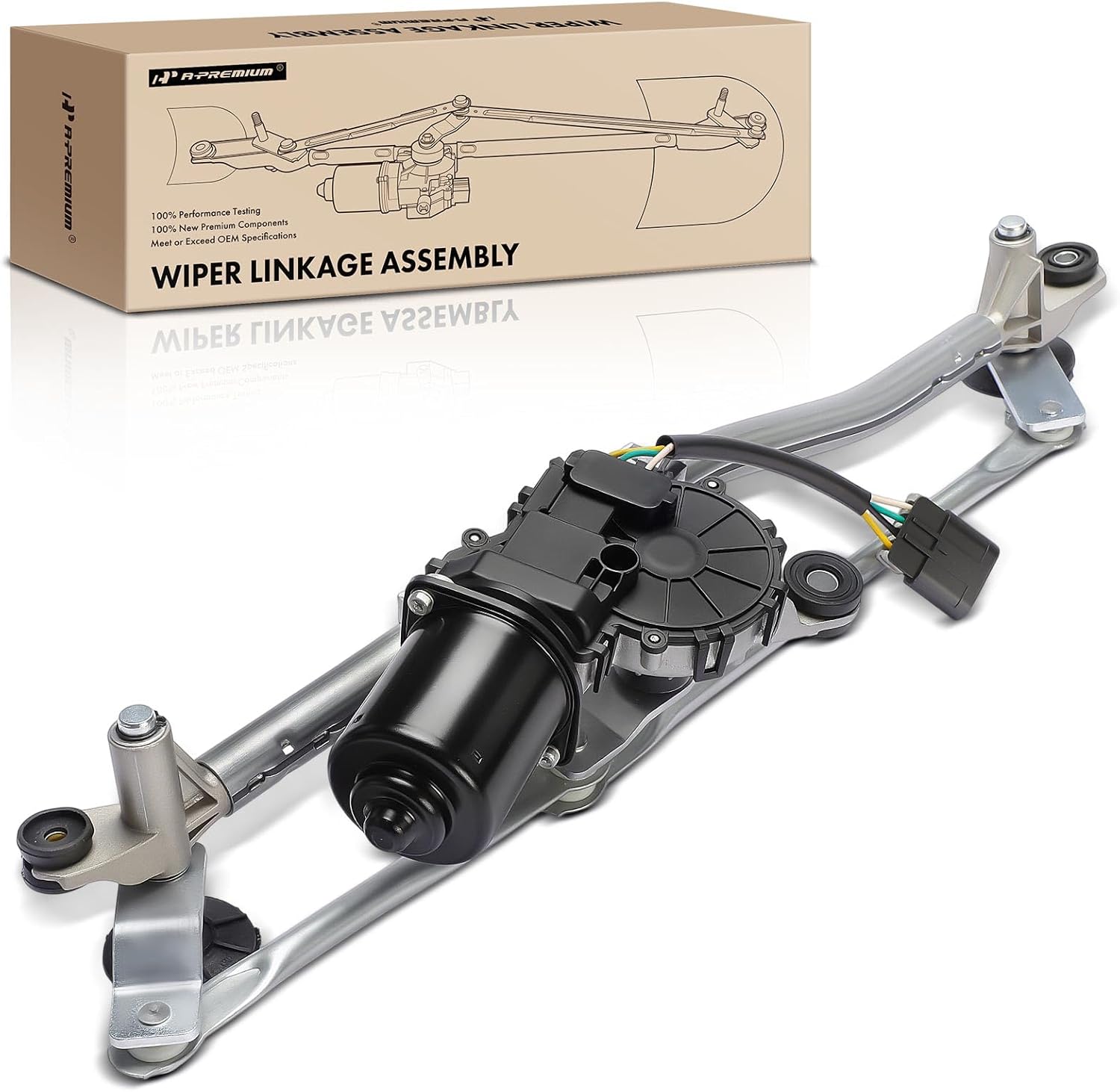 A-Premium Front Windshield Wiper Motor and Linkage Assembly Compatible with Chevrolet Cruze 2011-2015, Cruze Limited 2016