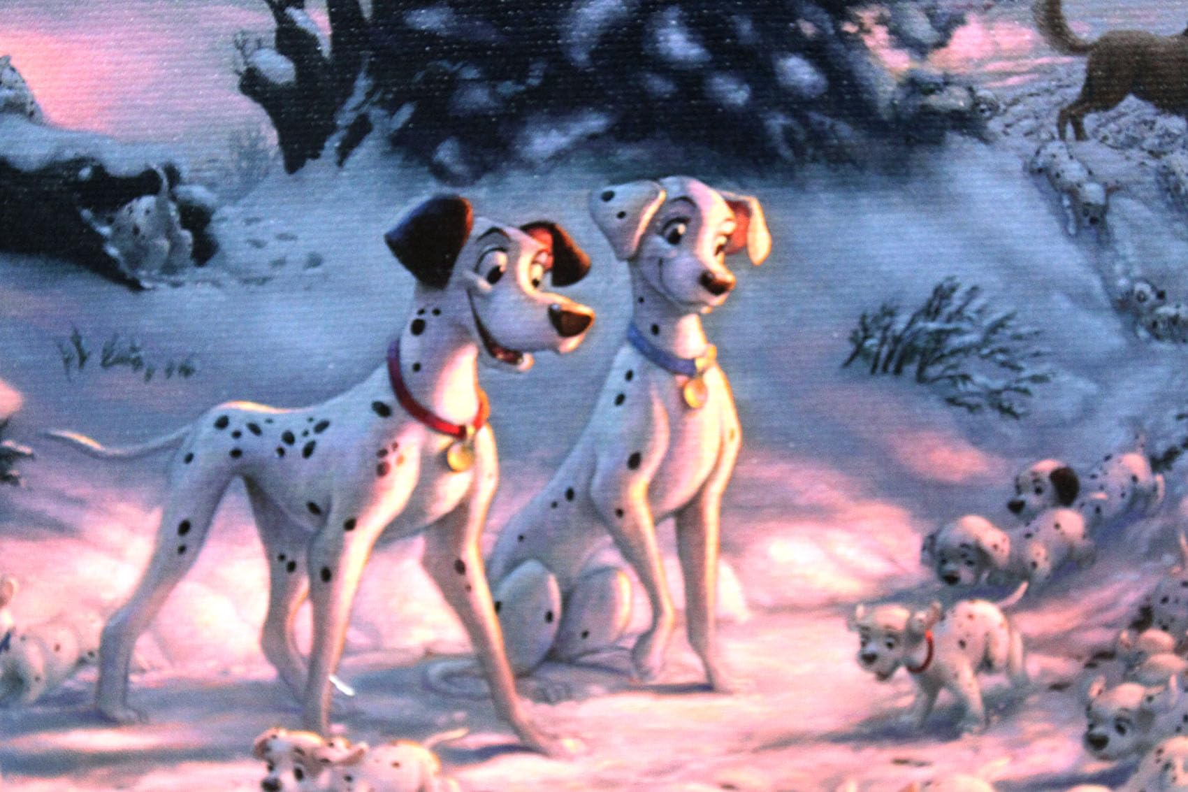 トーマスキンケード101キャンバスアート101匹わんちゃん絵画新品 トーマスキンケード101キャンバスアート101匹わんちゃん絵画新品