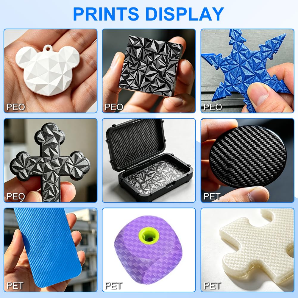 264 x 276 mm dwustronna płyta drukująca PEO PET, elastyczna platforma ze stali sprężynowej, gładka powierzchnia diamentowa do drukarki 3D Anycubic Kobra S1/Kobra S1 Combo