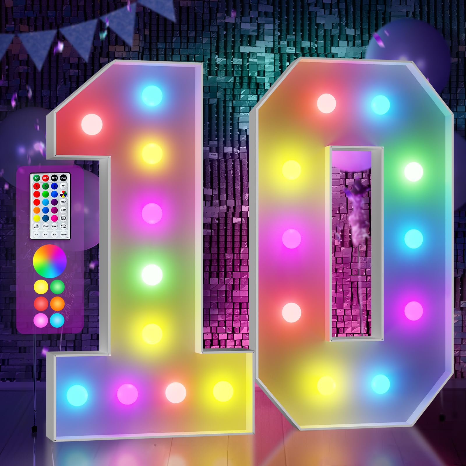 Photo 1 of Imprsv 4FT Marquee Number 10 Lights