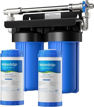 Waterdrop CWE Spotless Water System for Car Wash, Deionized Water System | Resin Water Deionizer, Spot Free Rinse for Cars, RVs, Motorcycles & Boats, with Bypass Valve, 10 Inch