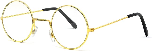 Big Mo's Toys Gold Rimmed Round Costume Glasses - 1 Pair