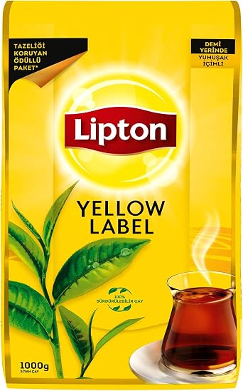 Lipton Yellow Label Bulk Black Tea 1000 Gr (2 packs)