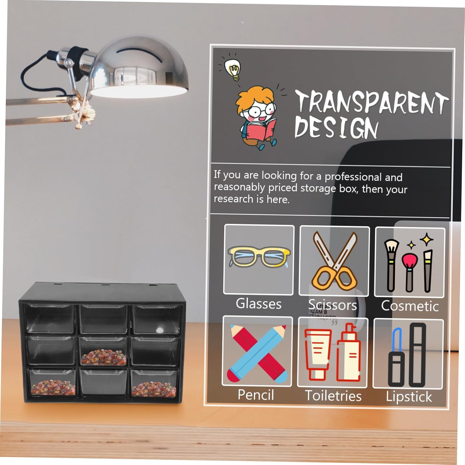 4pcs Mini Drawer Organizer Box, Plastic Compartment Storage