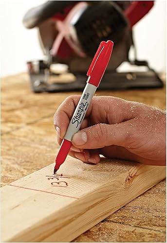 Miniatura 2 de Sharpie Marcadores permanentes  Punta fina para detalles llamativos  Tinta roja  12 rotuladores