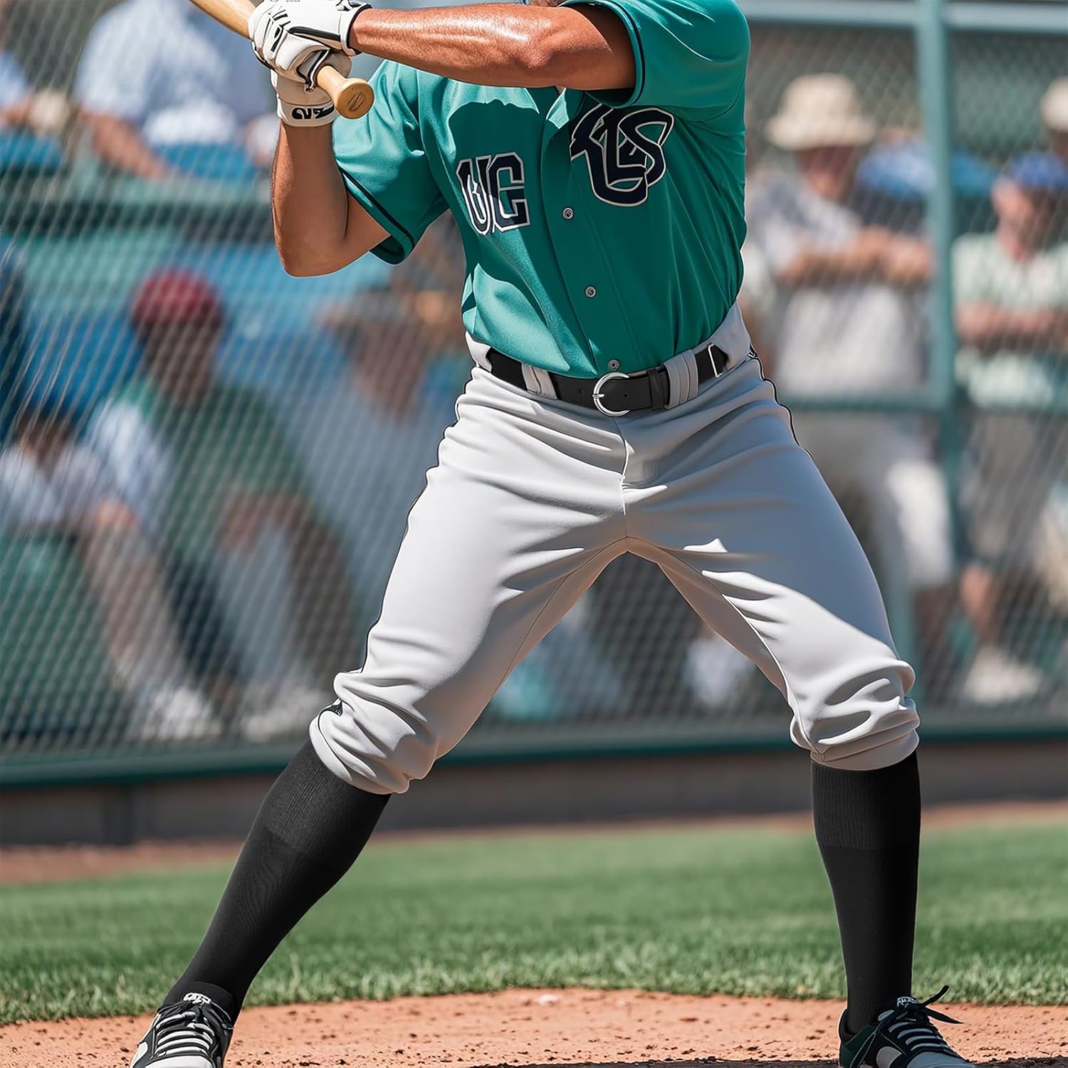 Baseball Belt and Socks Combo for Youth Boys Girls Softball Socks and Elastic Belt for Adult - Image 7