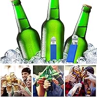 Vista 6 de Abrebotellas magnético, 3 piezas, abridor de latas clásico de acero inoxidable, abrebotellas pequeñas, con imán para acampar y viajar HANCELANT