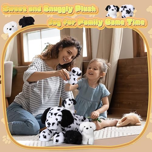 Miniatura 6 de 5 Pieces Dog Stuffed Animal Puppy Stuffed Animal 1 Big Mommy Dog with 4 Mini Baby Cute Soft Plush Dog Stuffed Dog with Puppies for Birthday