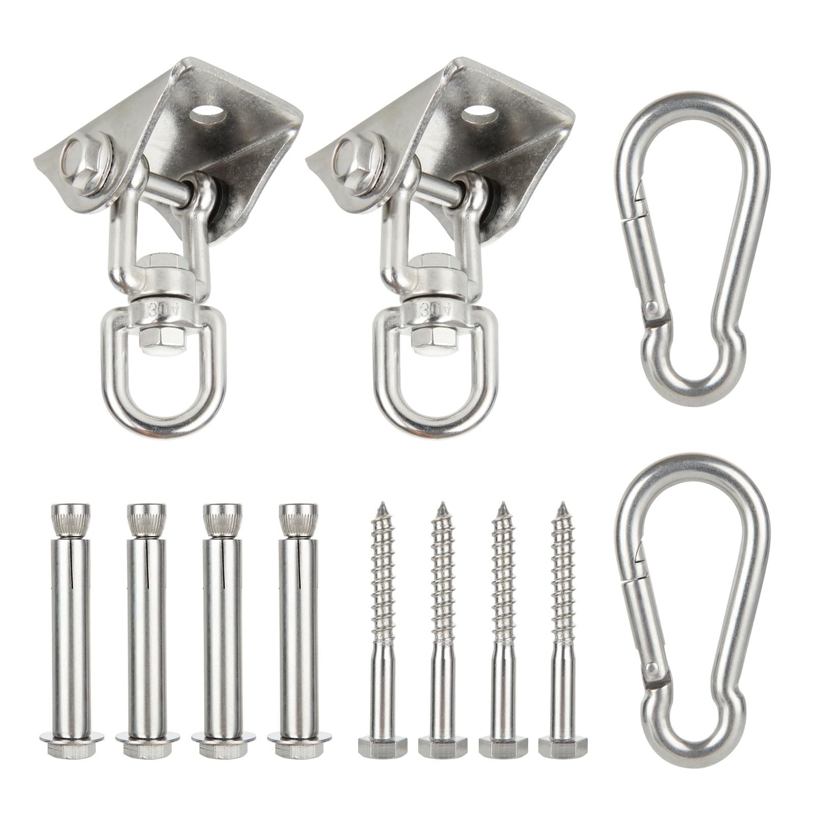 VIDETOL 2 Pack Heavy Duty Swing Hangers Hooks, 360° Swivel Hammock Hooks with Screws
