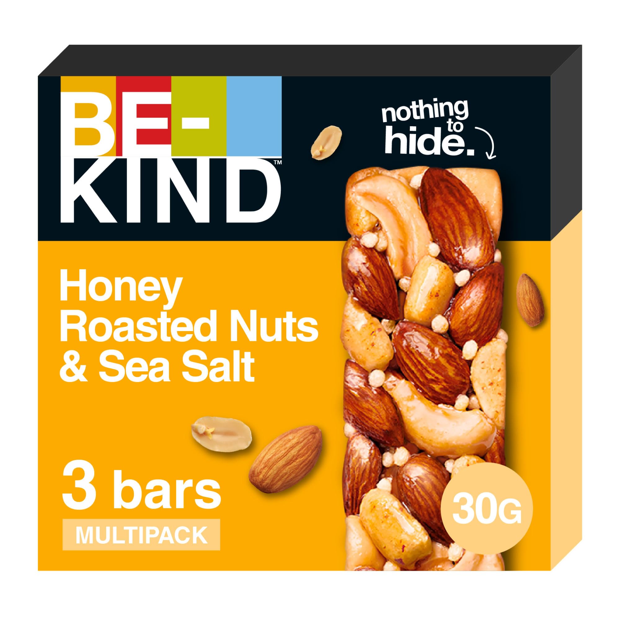 Sponsored Ad – BE-KIND Honey Roasted Nut & Sea Salt, Pack of 3x30g Snack Bar, Gluten Free Snacks, High Fibre, Source of Protein, No Artificial Preservatives, No Artificial Colors, No Artificial Flavours