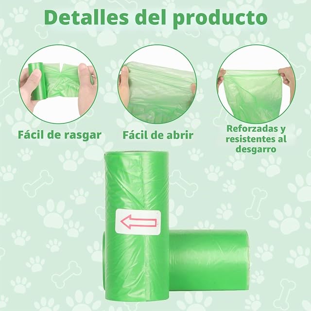 Foto 3 de 7 de CIOXSOIO 800 Unidades Bolsas Caca Perro, 30x22cm Bolsa Caca Perros