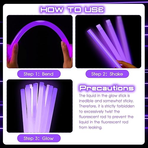 Vista 64 de Lewtemi 10 unidades de palos brillantes grandes gigantes gigantes para Halloween, Navidad, luz de emergencia para accesorios de campamento, kit