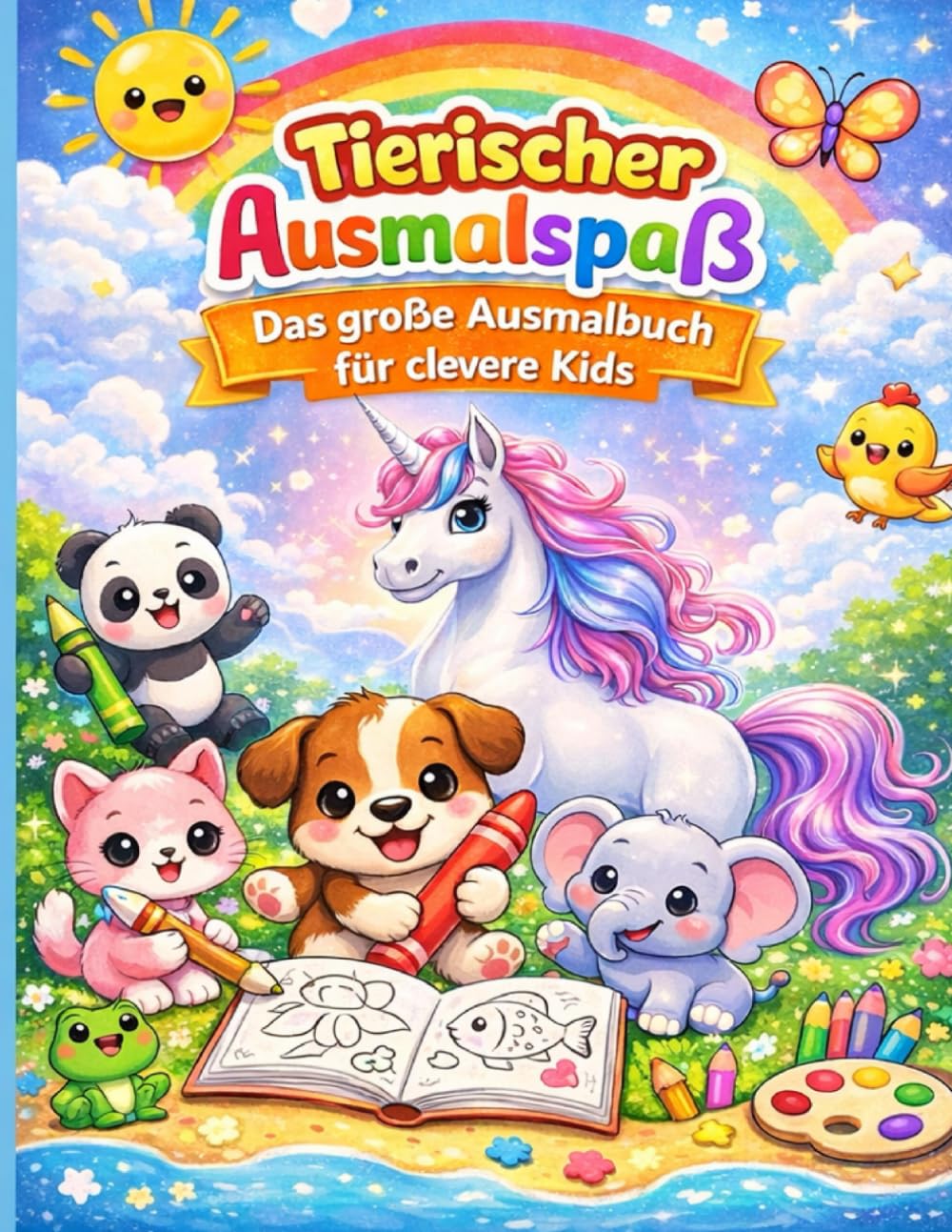 Tierischer Ausmalspaß: Das große Ausmalbuch für clevere Kids