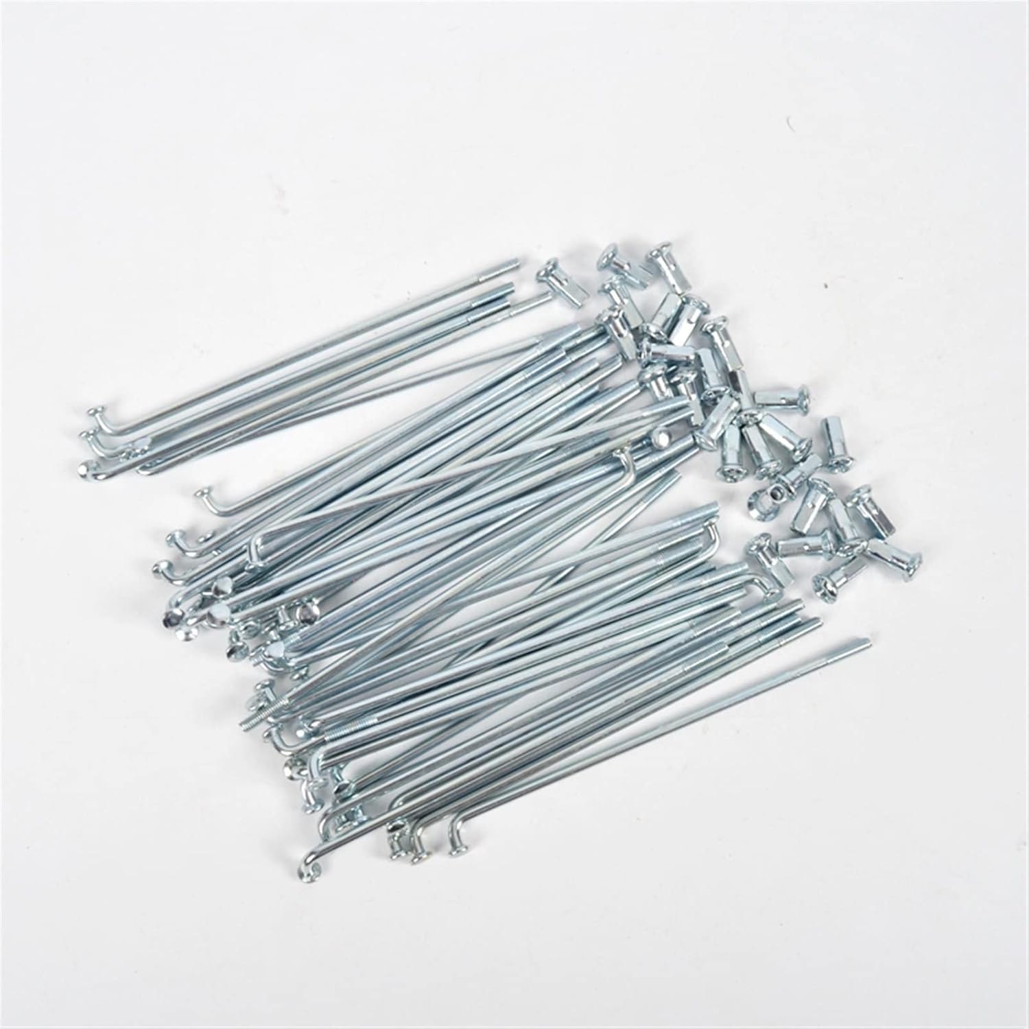 10Pcs 12G Bike Spoke Electric Bicycle Rim Spokes 2.5mm Length Sliver Spoke+Nipples Bicycle 10pcs/Lot Accessories