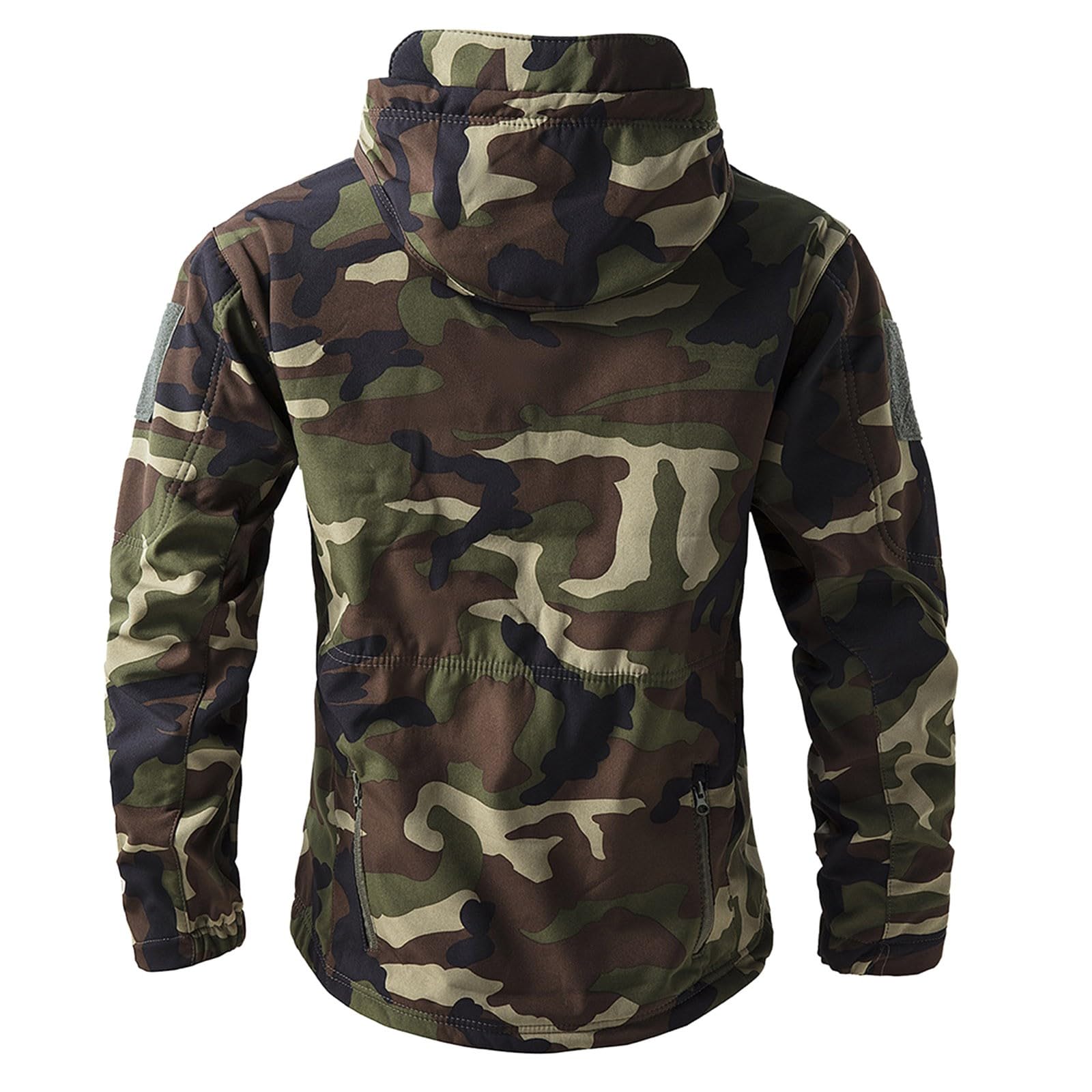 Giacca invernale da uomo, giacca tattica con cappuccio, chiusura lampo, traspirante, per attività all'aria aperta, pesca, caccia, da lavoro, trekking, per le mezze stagioni, militare