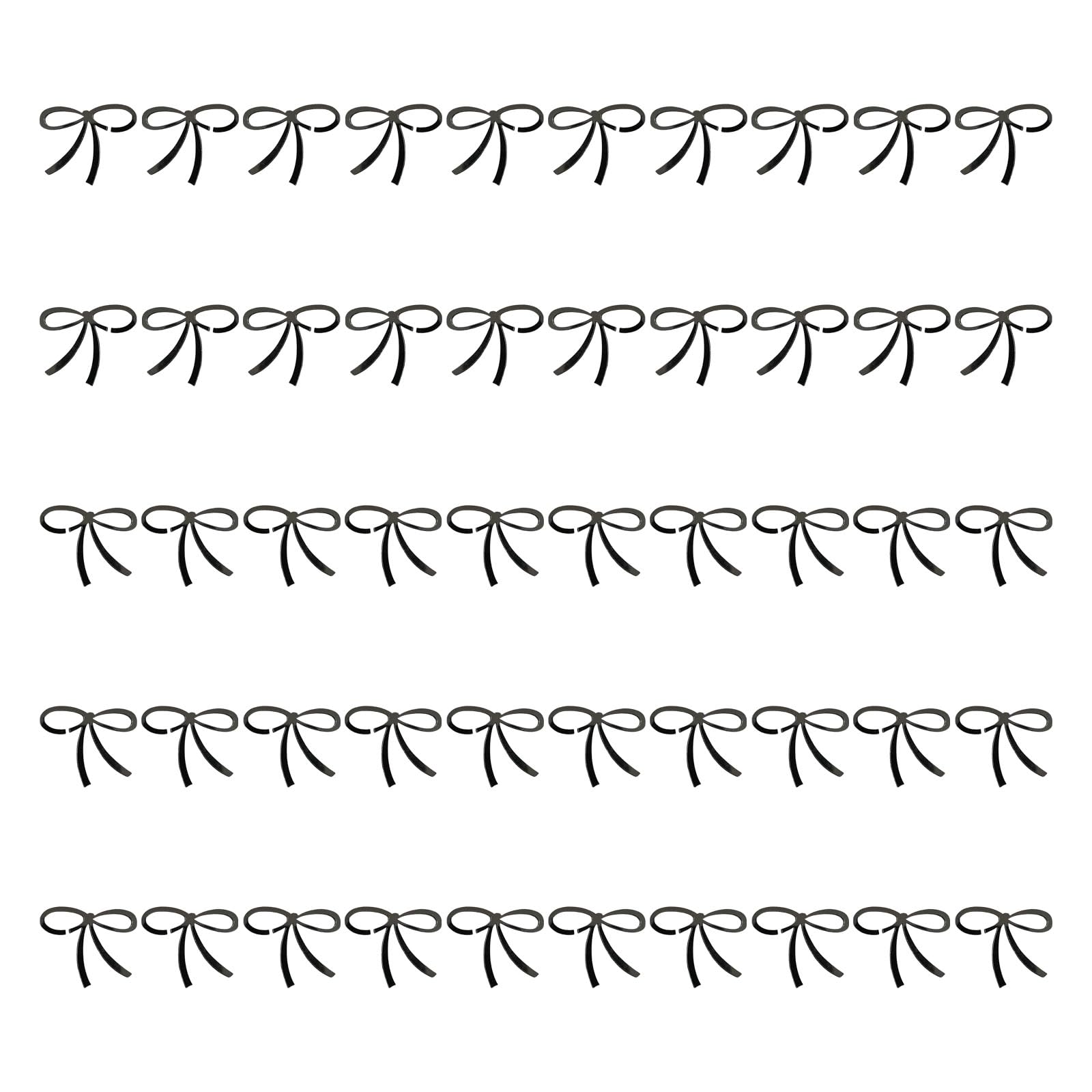 Tsophreniq Of 50 Barwares Accessories Bowknot Drink Labels Acrylic Glass Decorations Ideal for Parties and Special Event Acrylic Drink Markers