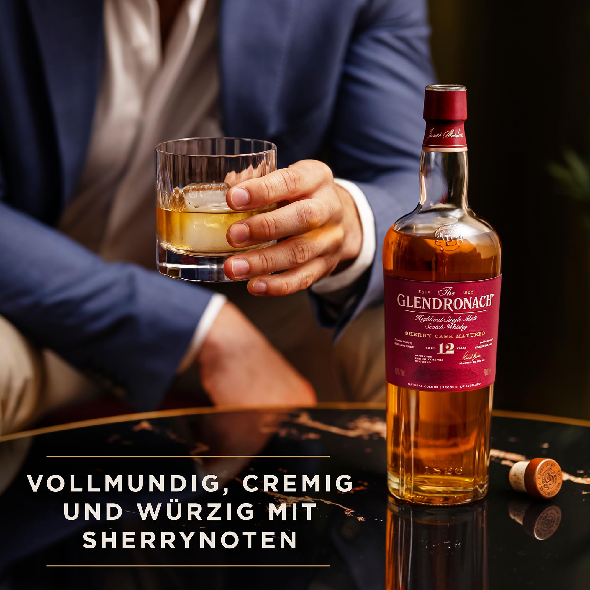 The Glendronach 12 Jahre - Premium Highland Single Malt Scotch Whisky - in edler Geschenkverpackung - Vollmundig, cremig und würzig mit Sherrynoten - 0.7L / 43% Vol.