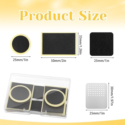 Miniatura 2 de Kit de reparación de neumáticos de bicicleta de 40 piezas, incluye 36 piezas de parches de tubo de bicicleta sin pegamento, kits de parches de