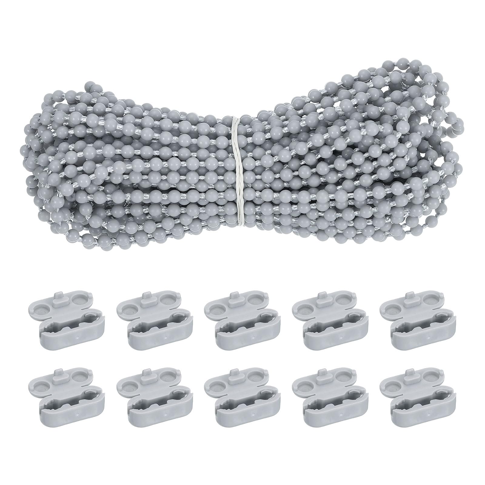 Cordón de cadena de cuentas para cortina persiana enrollable cuerda gris 10m