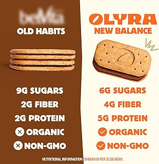 Olyra Hazelnut Cocoa Sandwich Breakfast Biscuits, Healthy Snacks for Adults and Kids, Low Sugar, High Fiber, Organic Vegan Cookies, with Ancient Greek Grains, USDA Certified Organic, Non GMO, 24 Packs