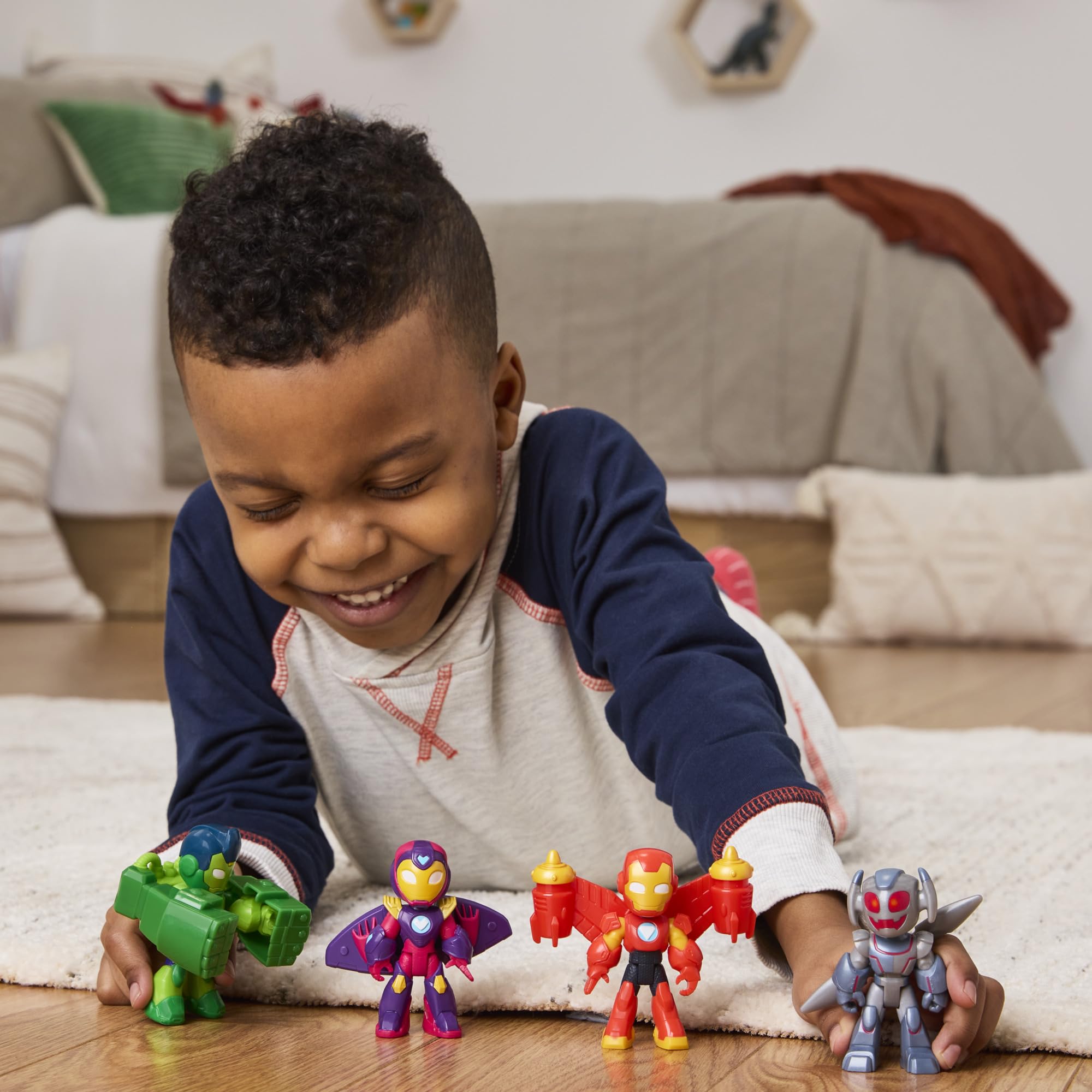 Marvel Iron Man and His Awesome Friends, Pack de Iron Figuras Blindadas, Set de Figuras de acción