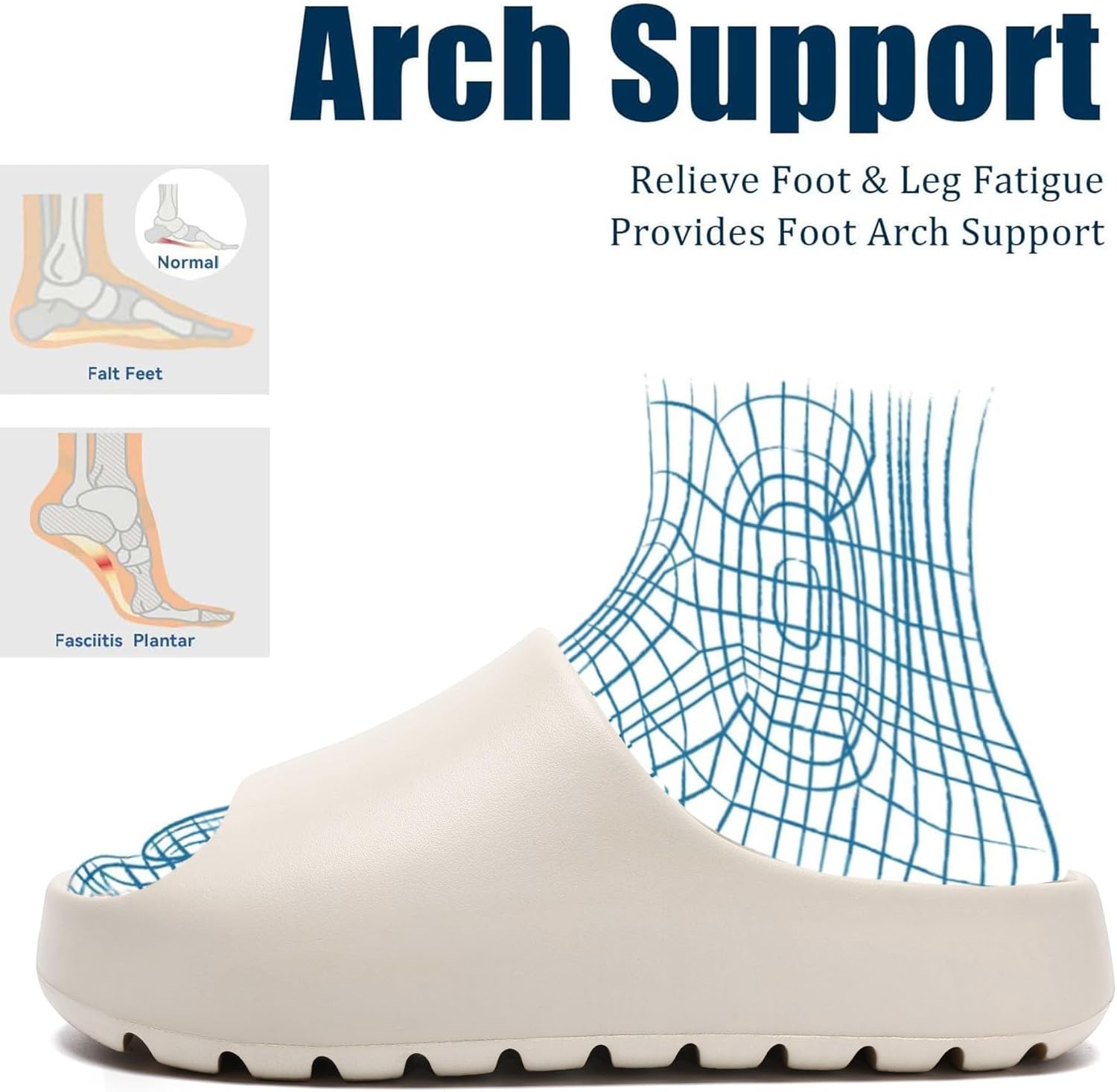 Jaeynow Cloud Slides for Women,Unisex EVA Soft Recovery Slides,Thick Sole Open Toe Mens Pillow Slides Shower Shoes Outdoor&Indoor House Slippers - Image 6