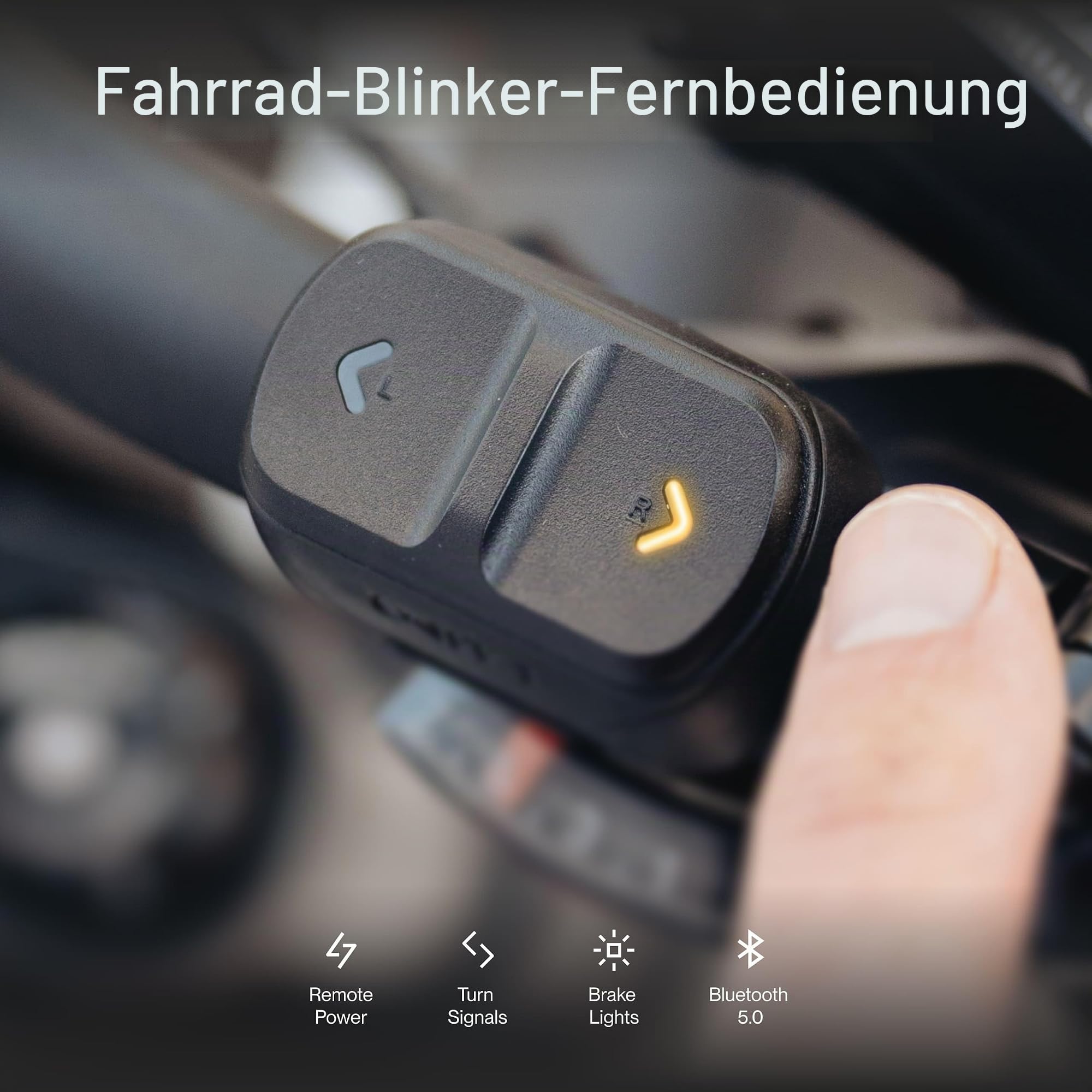 UNIT 1 Kabellose Fahrrad-Fernbedienung für Blinker- und Lichtsteuerung Lenkerfernbedienung