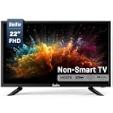 TuTu 22 Inch FHD TV, 2K LED Small Flat Screen Non-Smart Television, Works with Apple TV, Fire Stick, Roku, Google, TiVo, Xumo, and Streaming Devices